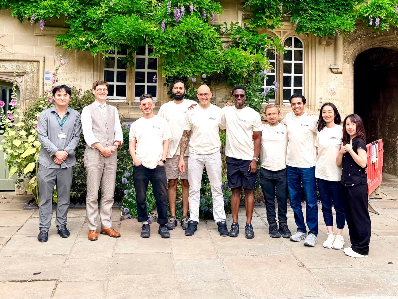 The Mirae team standing together